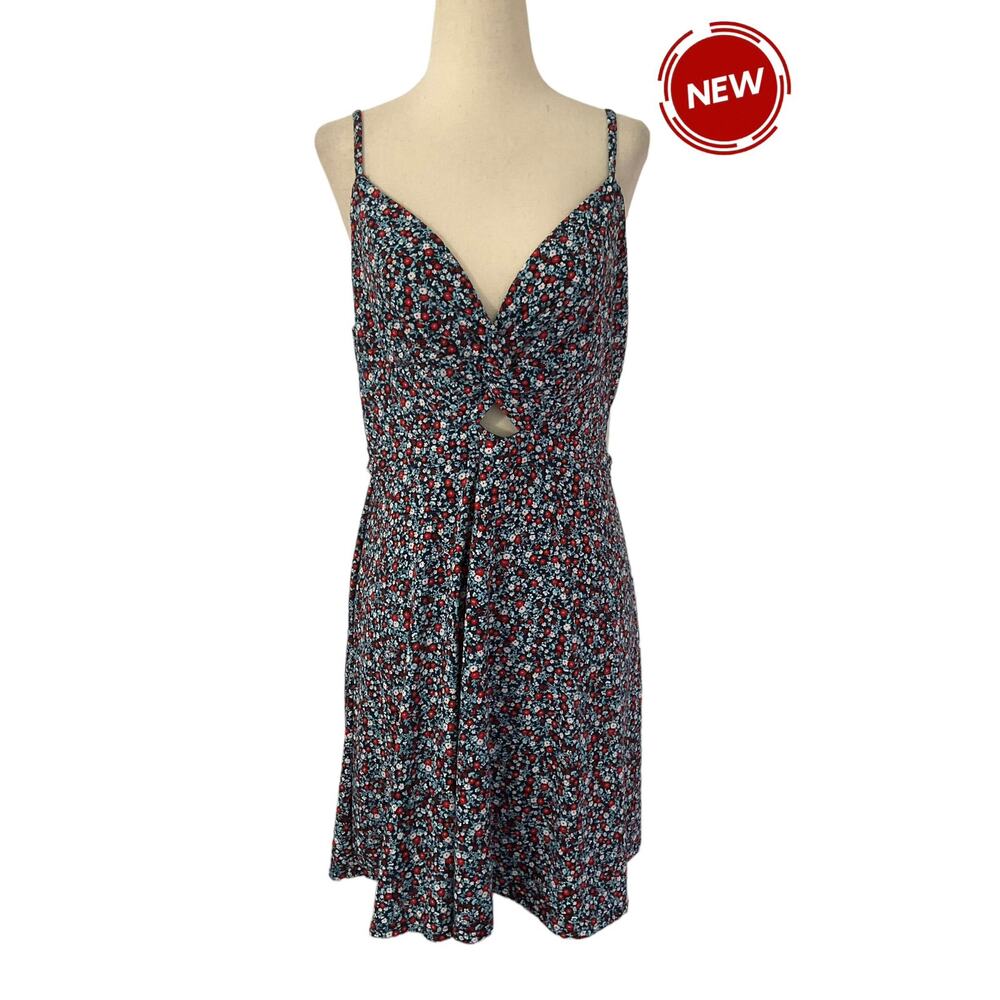 Blue Rain Blue Floral Fit & Flare‎ Dress Women's Size Large NWT | 50-27